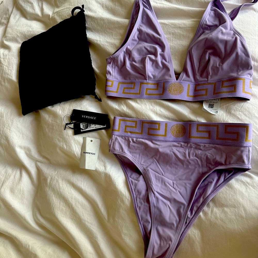 Never worn Versace bikini new w/tags and swim bag